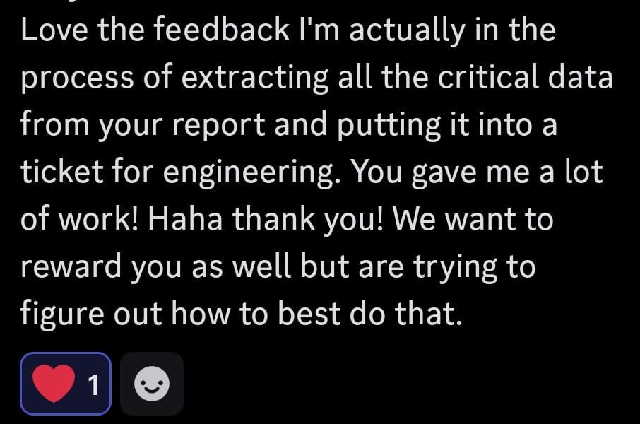 APIsec Report Feedback Screenshot